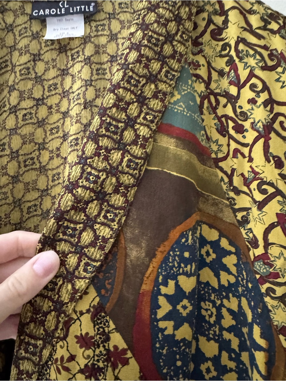 Carole Little Multicolor Patterned Open-Front Jacket - Picture 4 of 8